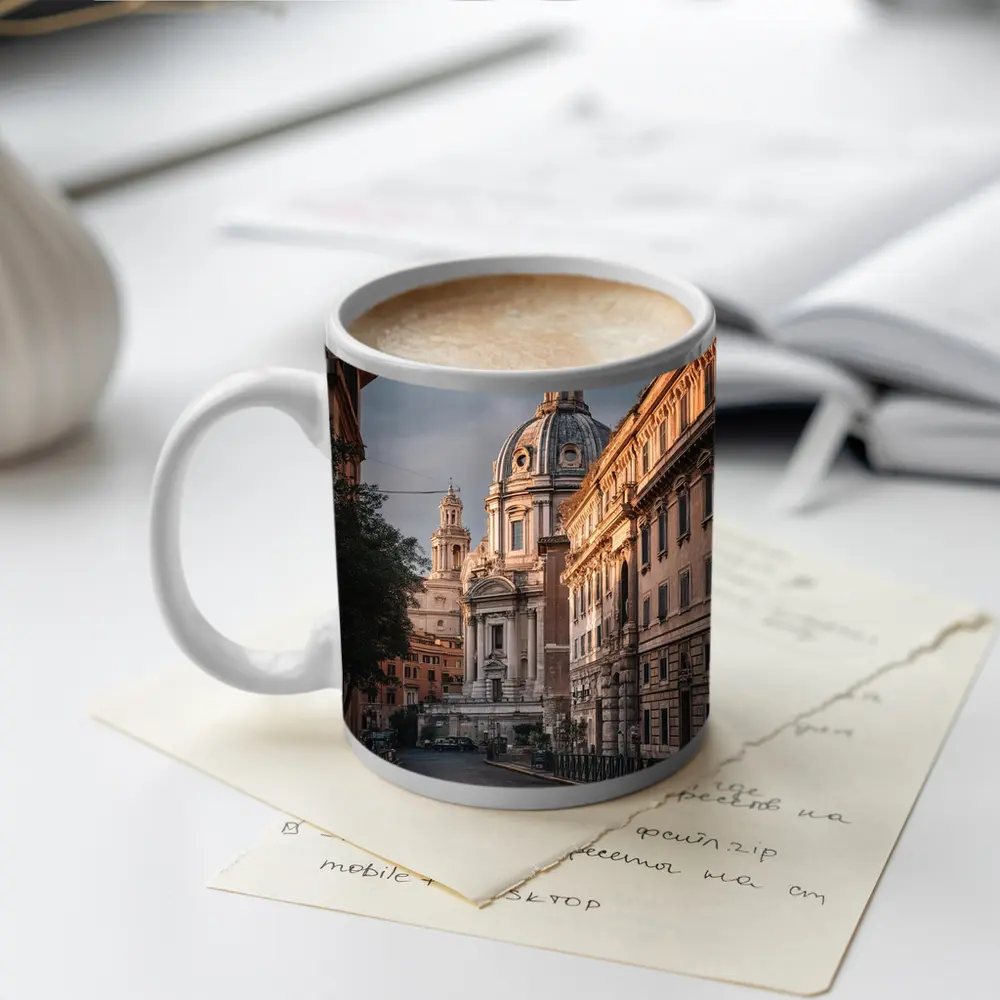 Rome Street Church Dome Moody Sky – Mugs