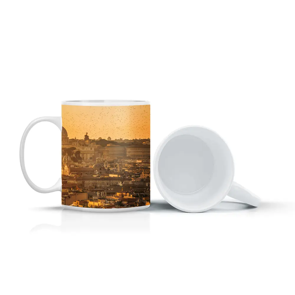 Rome Skyline Golden Sunset St Peters Basilica – Mugs