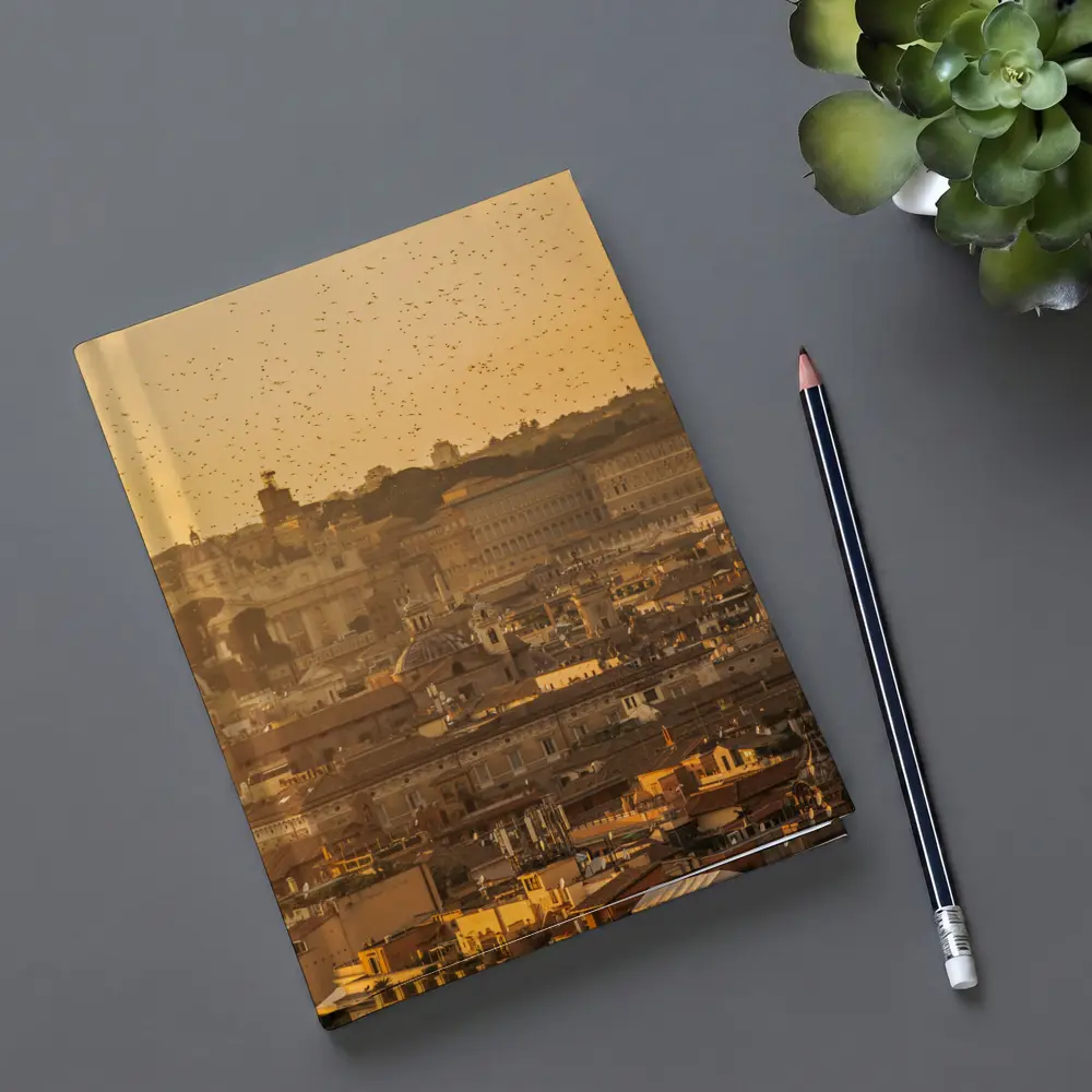 Rome Skyline Golden Sunset St Peters Basilica – Notebooks