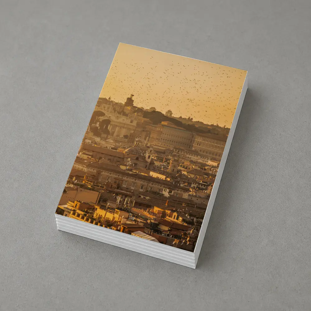 Rome Skyline Golden Sunset St Peters Basilica – Postcards