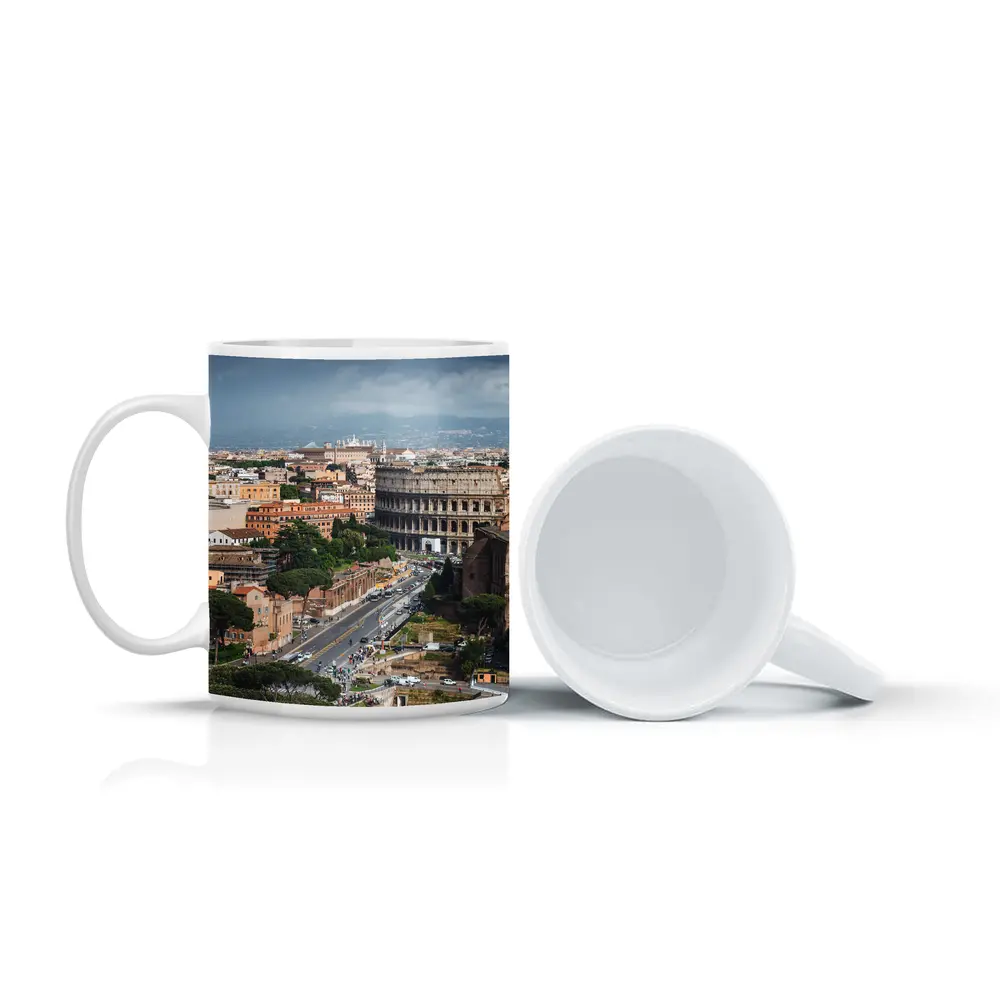 Colosseum Rome Italy Aerial City View – Mugs