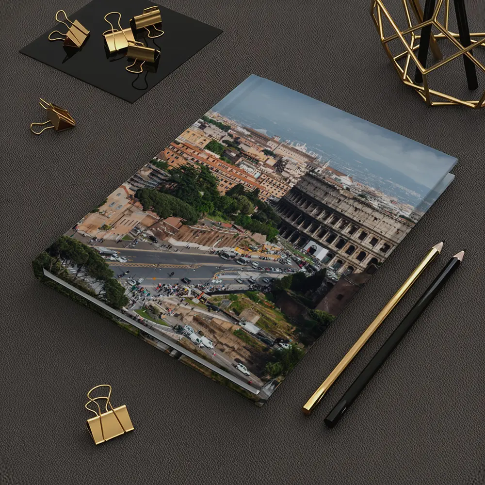 Colosseum Rome Italy Aerial City View – Notebooks