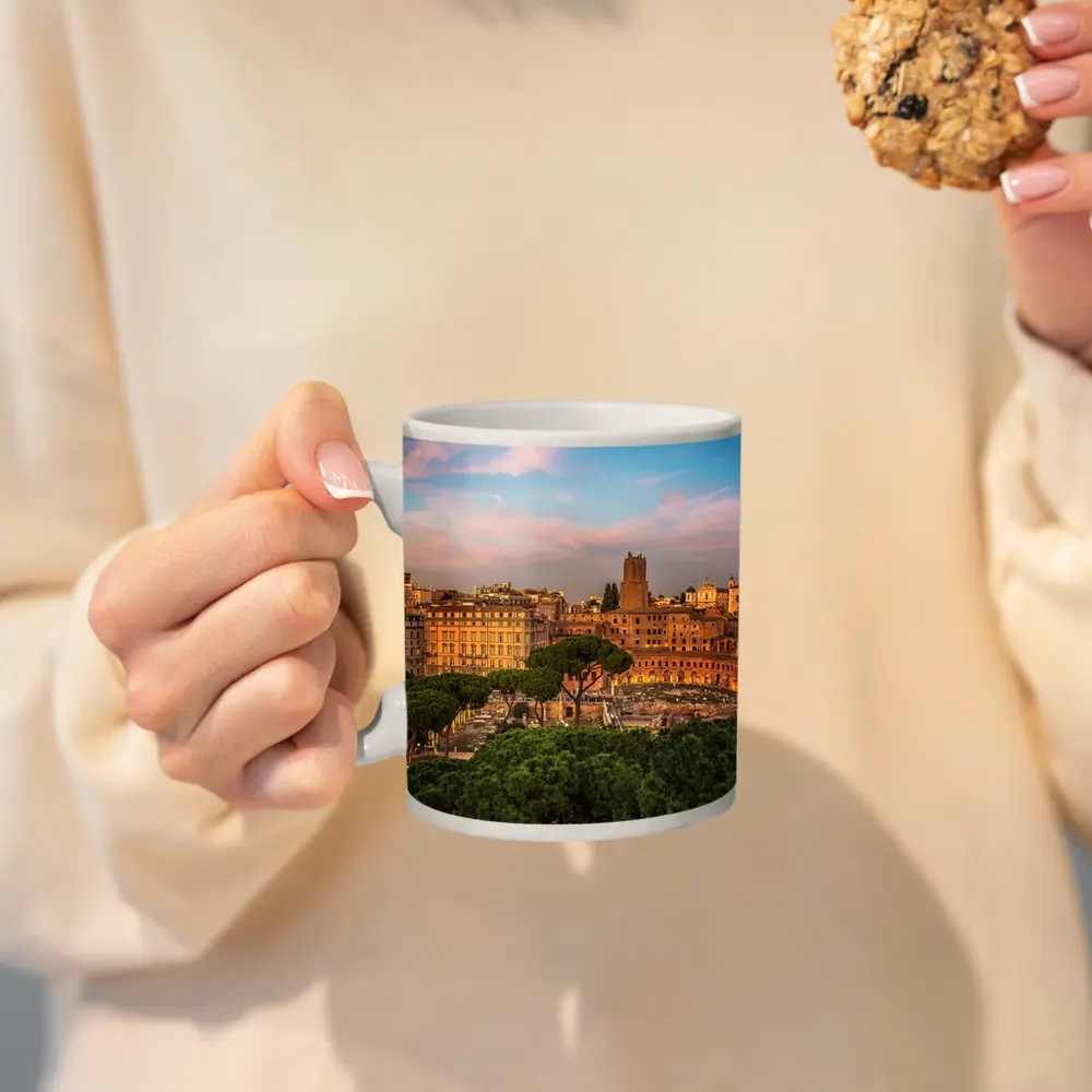 Rome Italy Skyline at Golden Sunset – Mugs