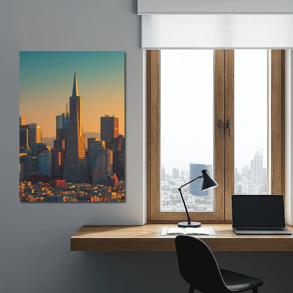 Transamerica Pyramid San Francisco Golden Skyline – Wall Art