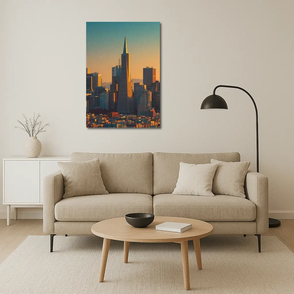 Transamerica Pyramid San Francisco Golden Skyline – Wall Art