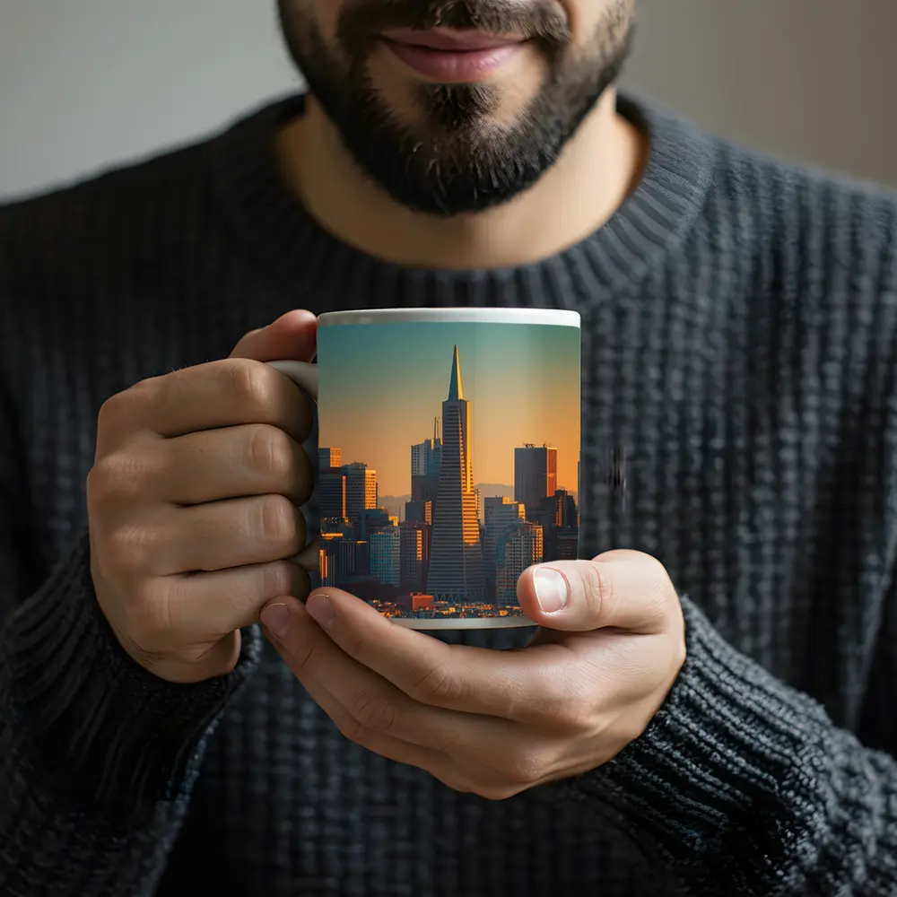 Transamerica Pyramid San Francisco Golden Skyline – Mugs