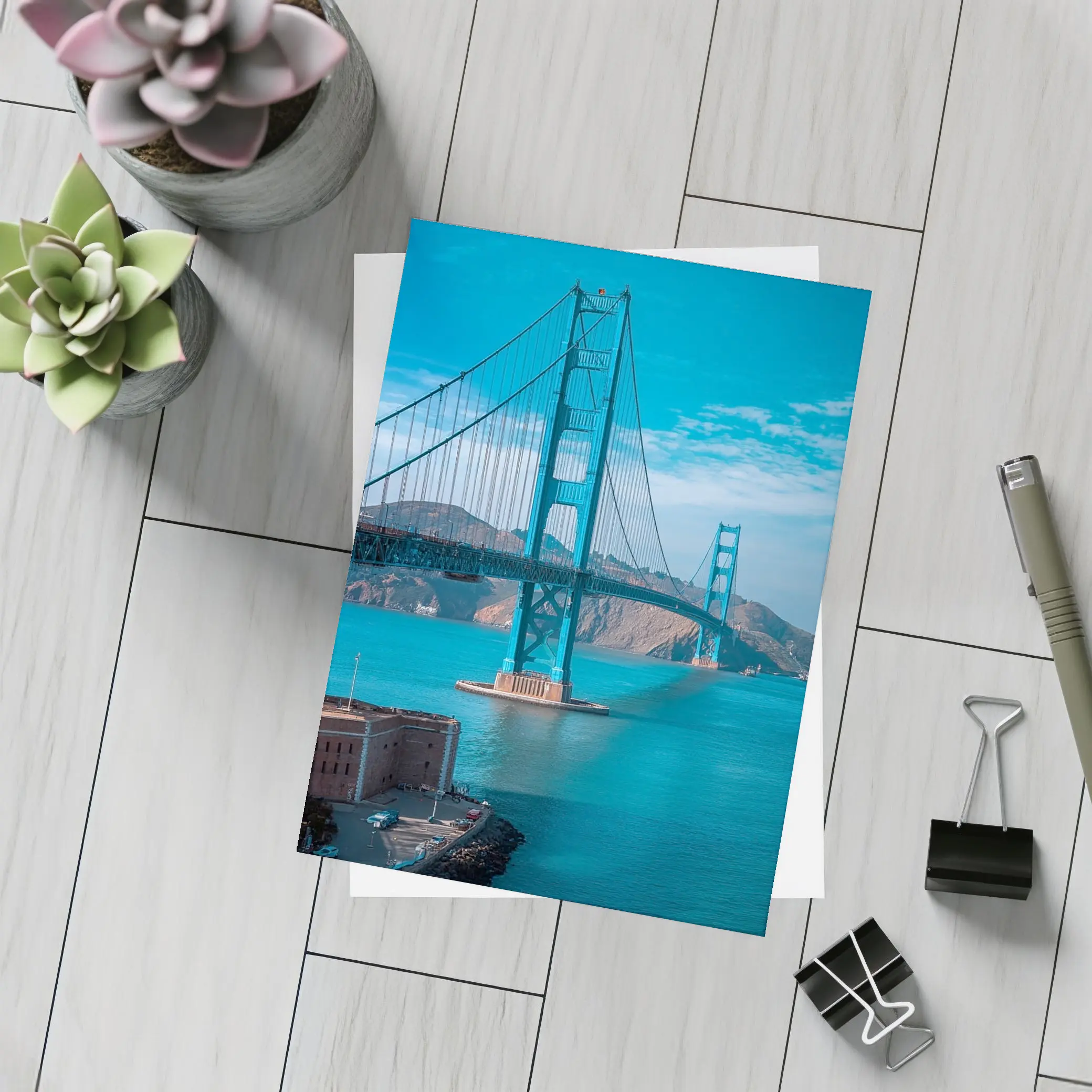 Golden Gate Bridge San Francisco Blue Sky – Postcards