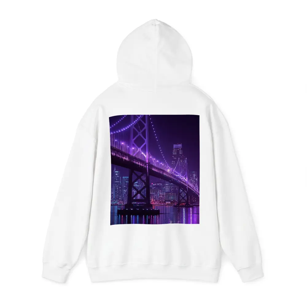 Bay Bridge Purple Night Lights City Skyline – Hoodies