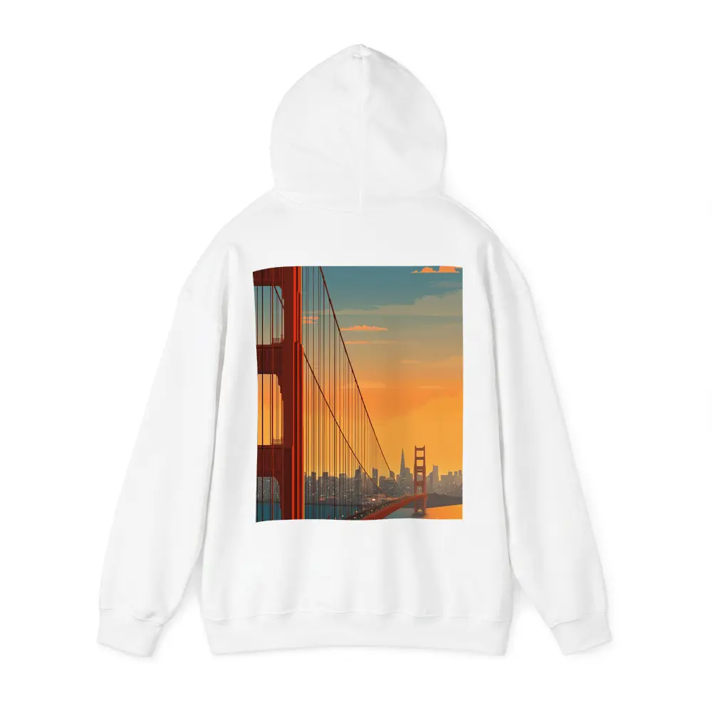 Golden Gate Bridge San Francisco Sunset Illustration – Hoodies