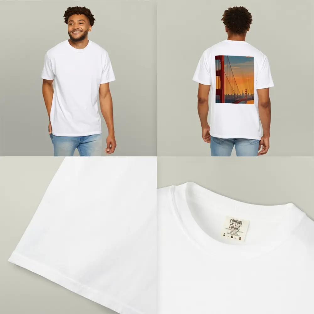 Golden Gate Bridge San Francisco Sunset Illustration – T-Shirts