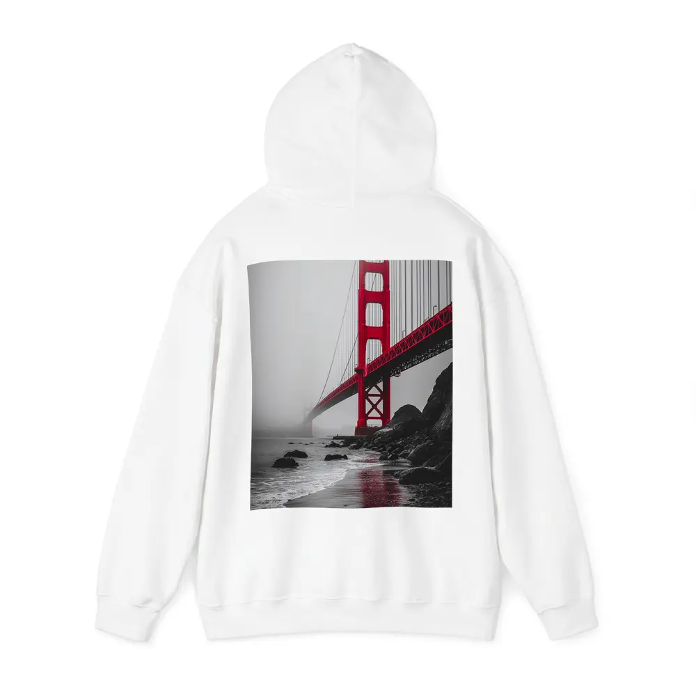 Golden Gate Bridge Red Foggy San Francisco – Hoodies