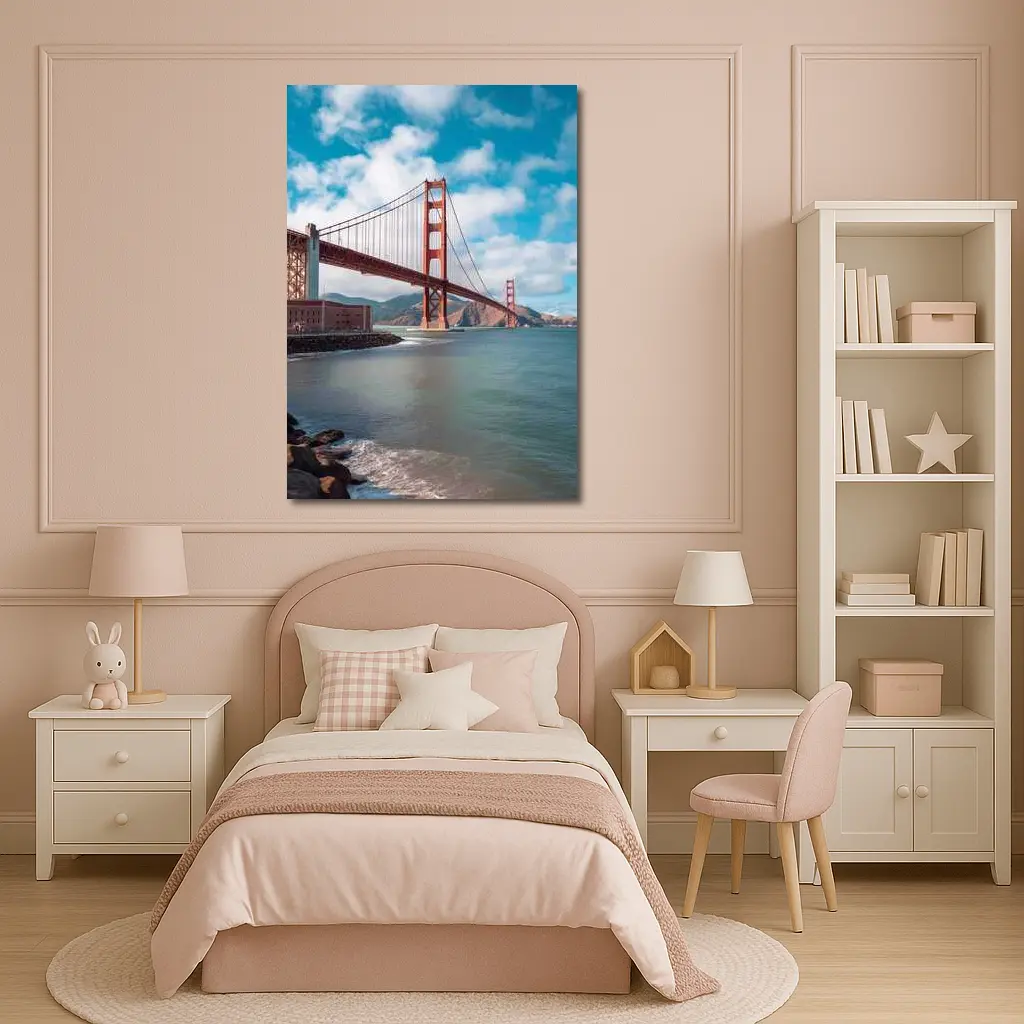 Golden Gate Bridge San Francisco Coastal View – Wall Art