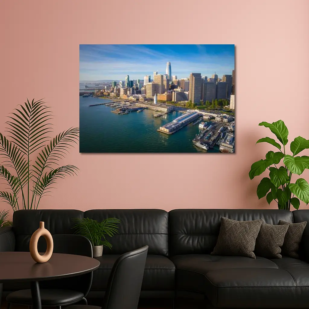 San Francisco Skyline Aerial Waterfront Bay View – Wall Art