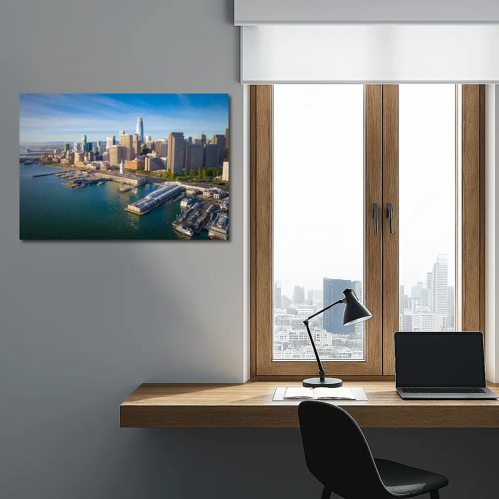 San Francisco Skyline Aerial Waterfront Bay View – Wall Art
