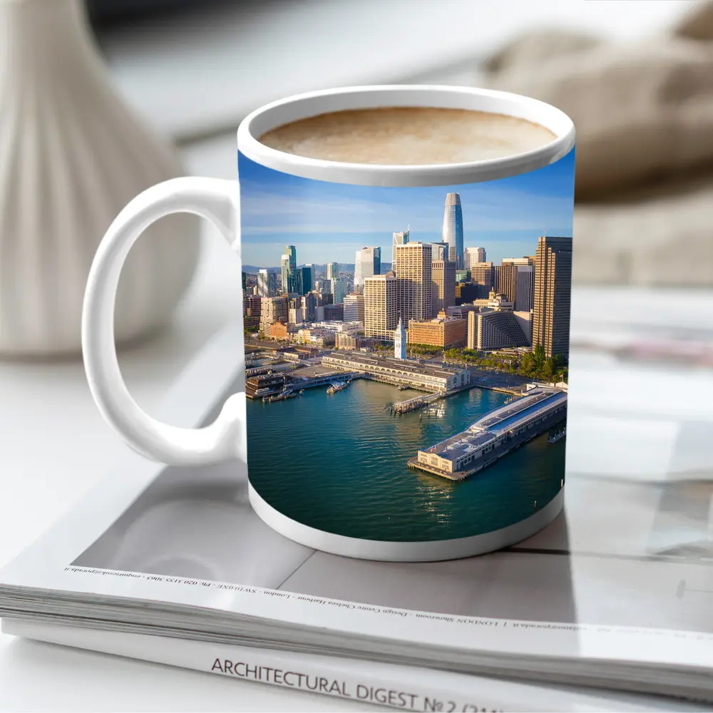 San Francisco Skyline Aerial Waterfront Bay View – Mugs