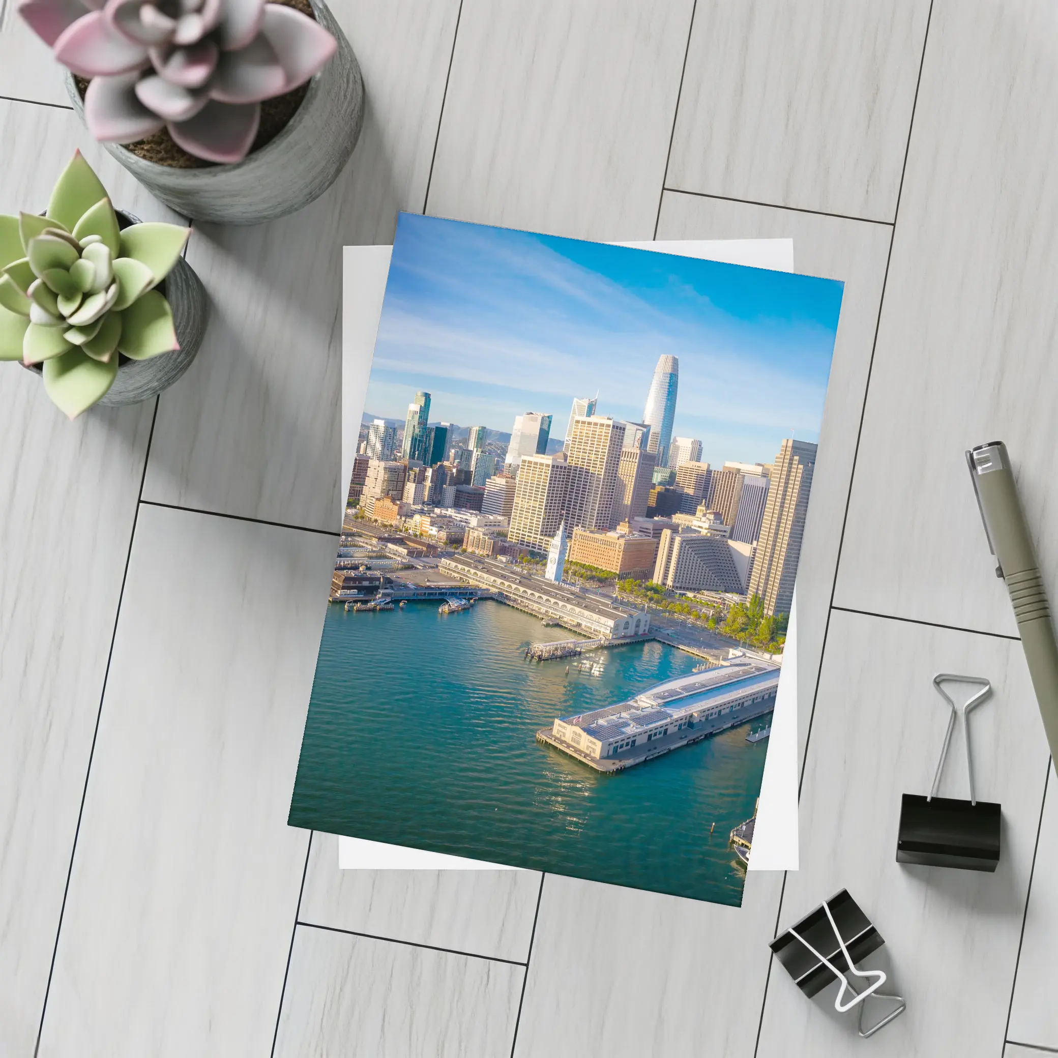 San Francisco Skyline Aerial Waterfront Bay View – Postcards