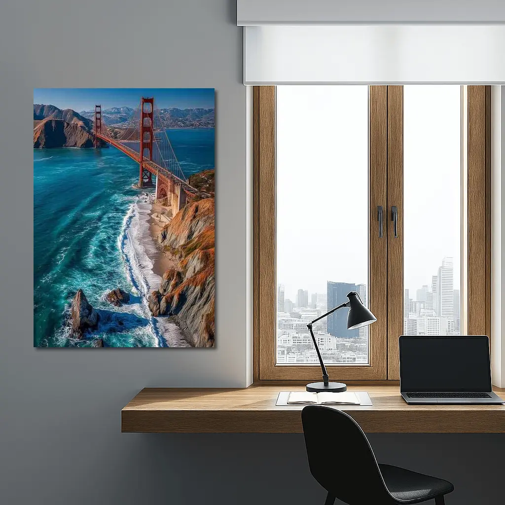 Golden Gate Bridge San Francisco Coastal View – Wall Art