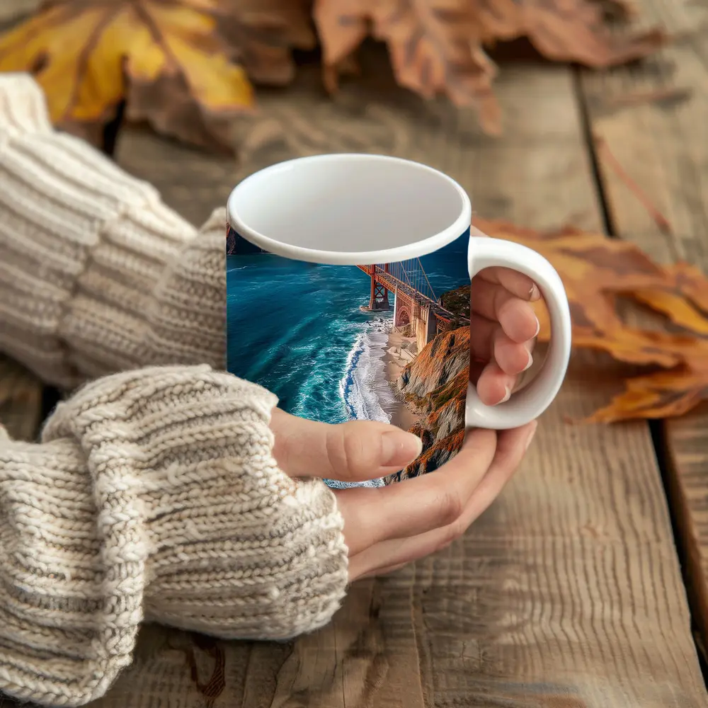 Golden Gate Bridge San Francisco Coastal View – Mugs