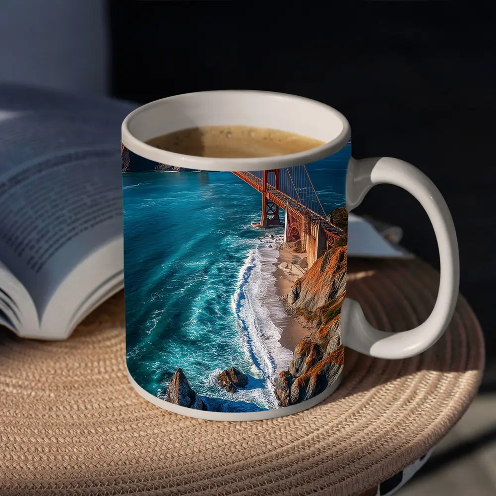 Golden Gate Bridge San Francisco Coastal View – Mugs