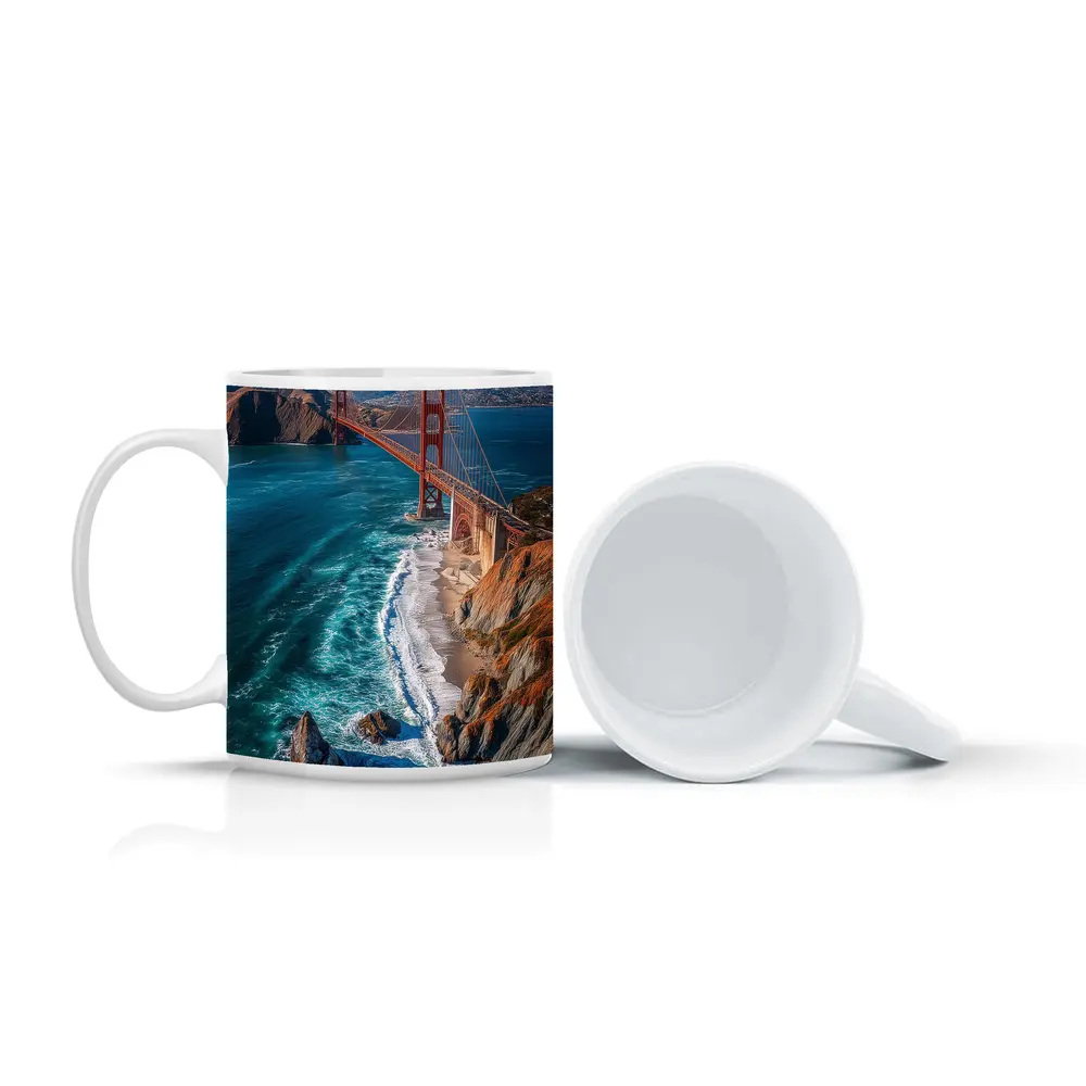 Golden Gate Bridge San Francisco Coastal View – Mugs