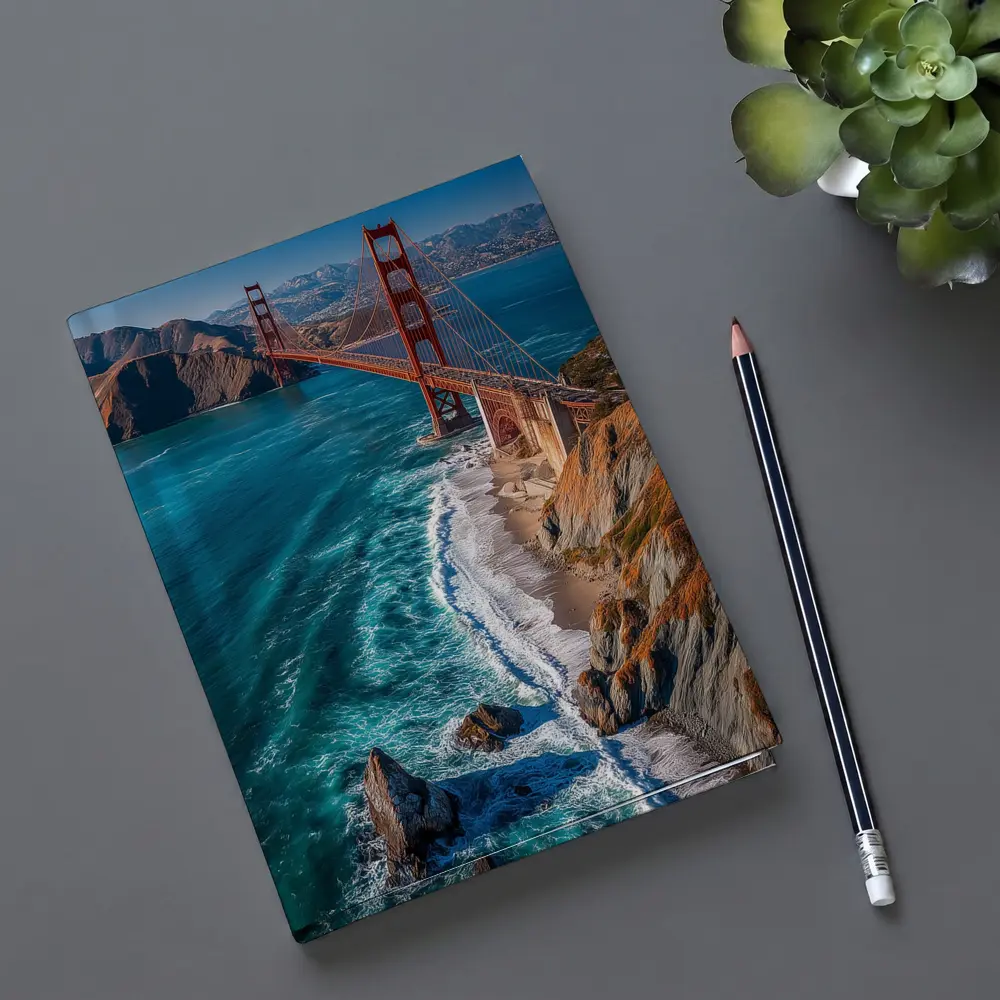 Golden Gate Bridge San Francisco Coastal View – Notebooks