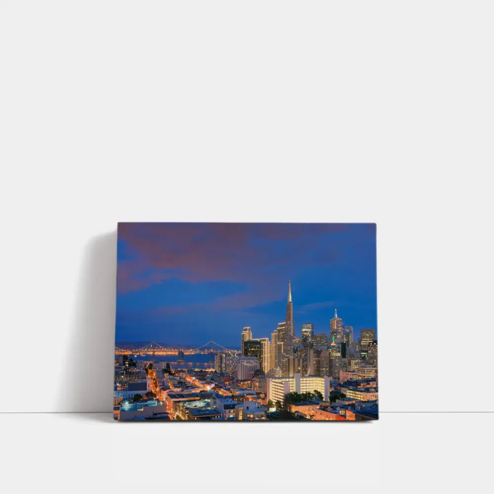 San Francisco Skyline At Blue Hour Dusk – Wall Art