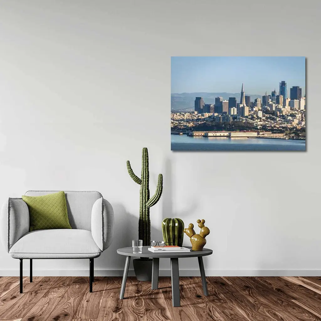 San Francisco Skyline Bay Aerial City View – Wall Art