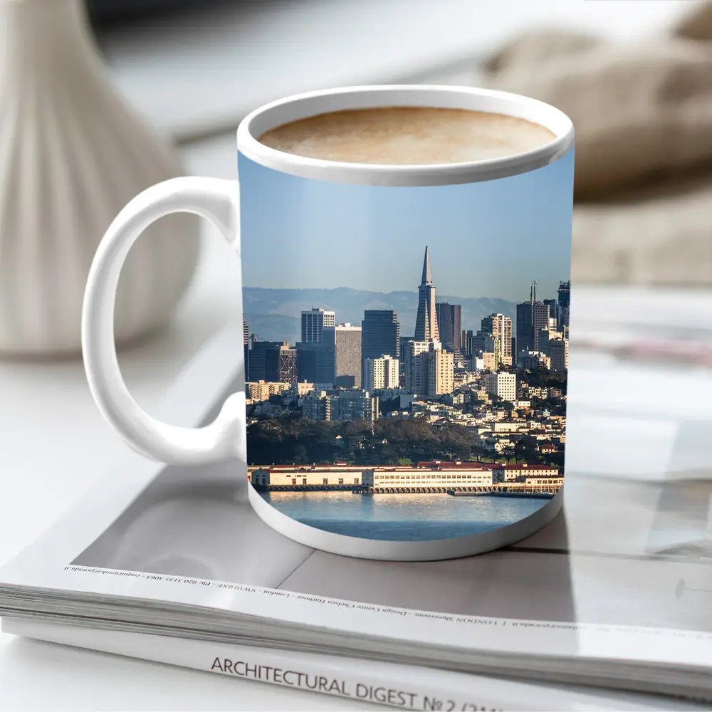 San Francisco Skyline Bay Aerial City View – Mugs