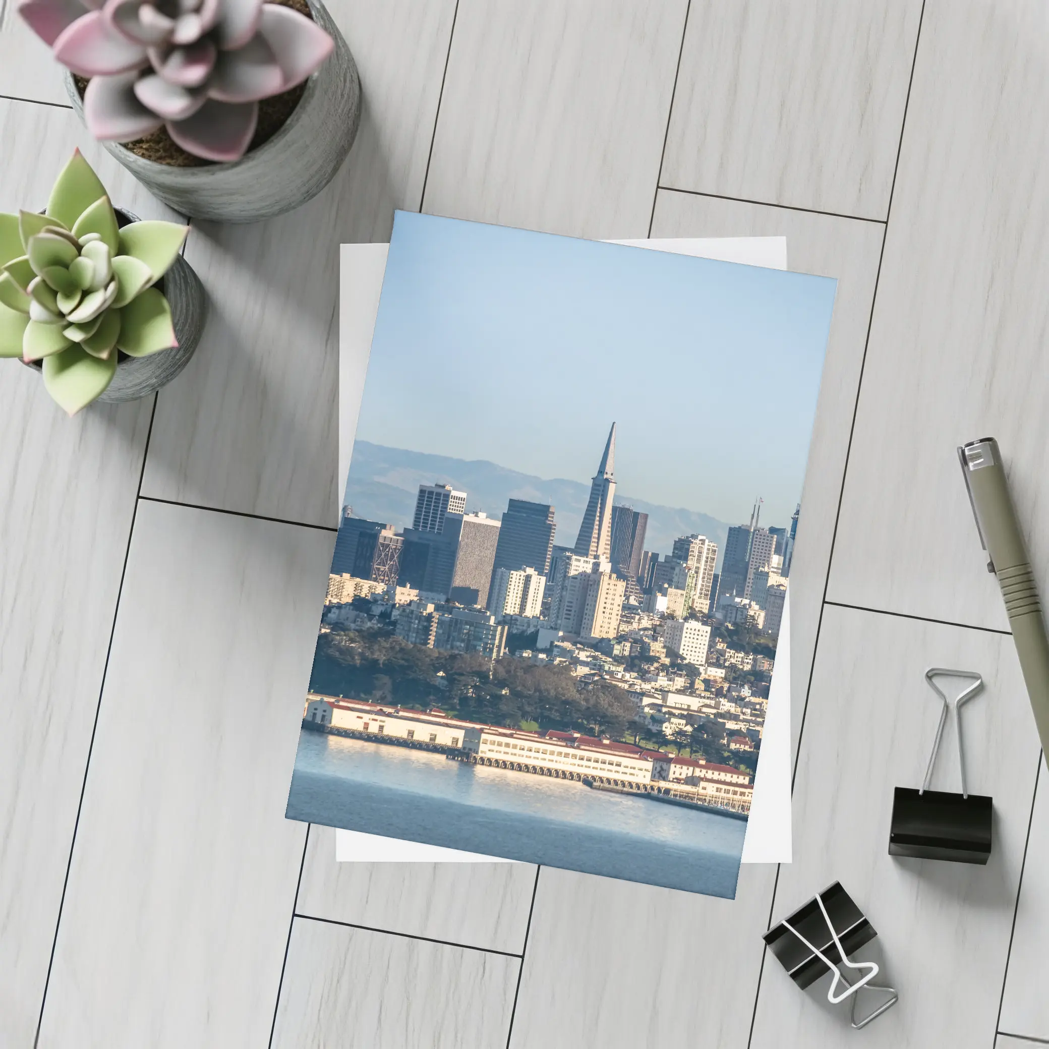 San Francisco Skyline Bay Aerial City View – Postcards