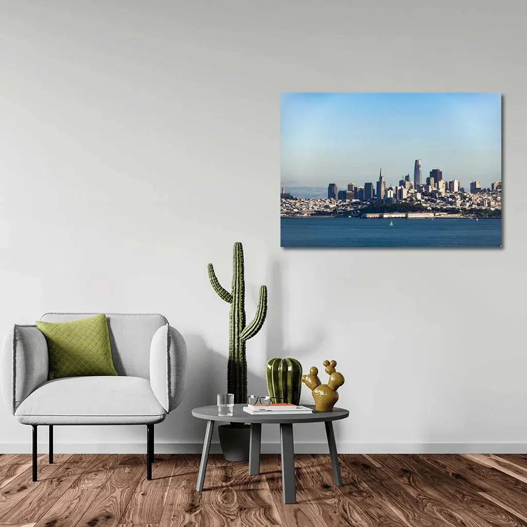 San Francisco Skyline Bay Water Clear Sky – Wall Art