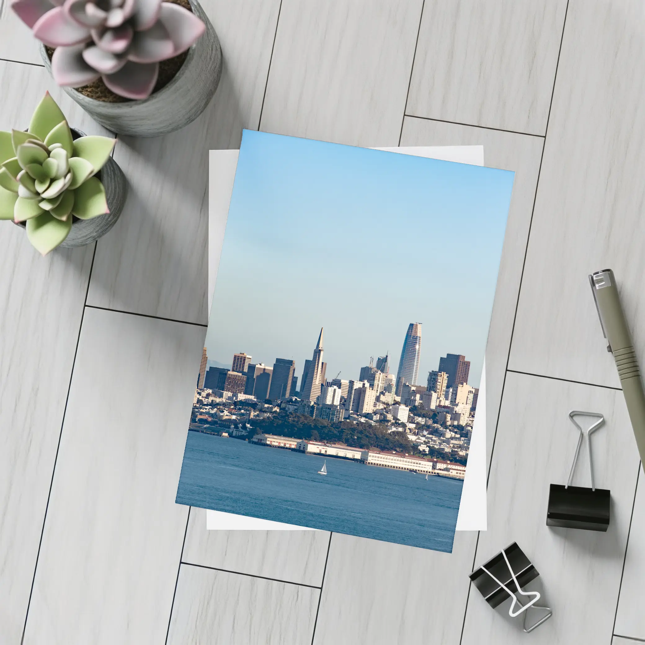San Francisco Skyline Bay Water Clear Sky – Postcards