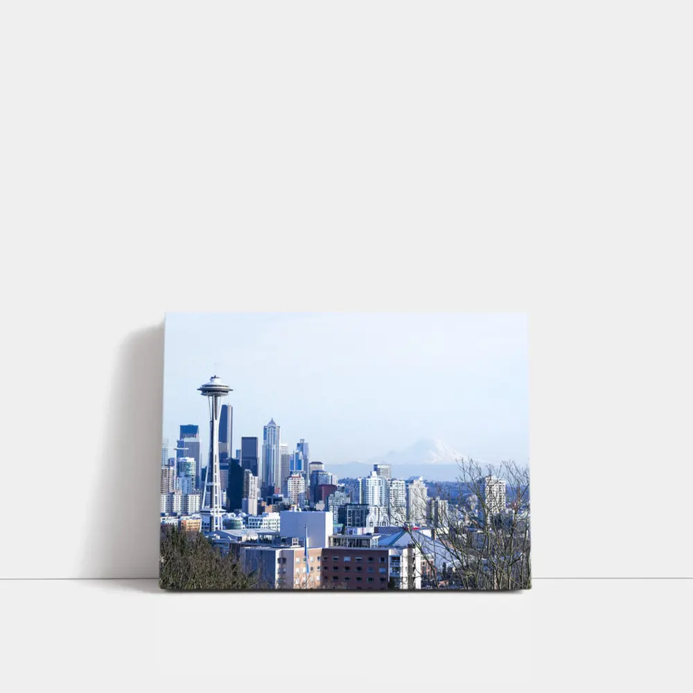 Seattle Skyline Space Needle Mount Rainier – Wall Art