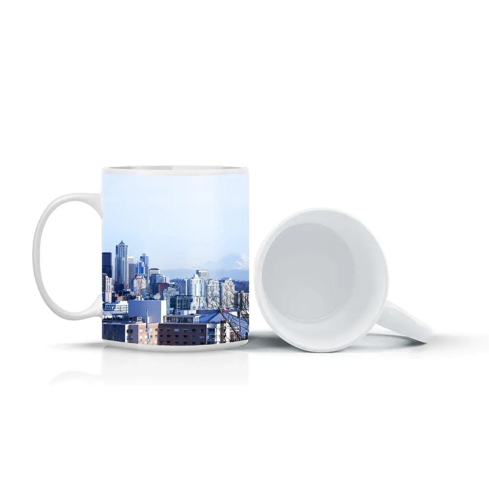 Seattle Skyline Space Needle Mount Rainier – Mugs