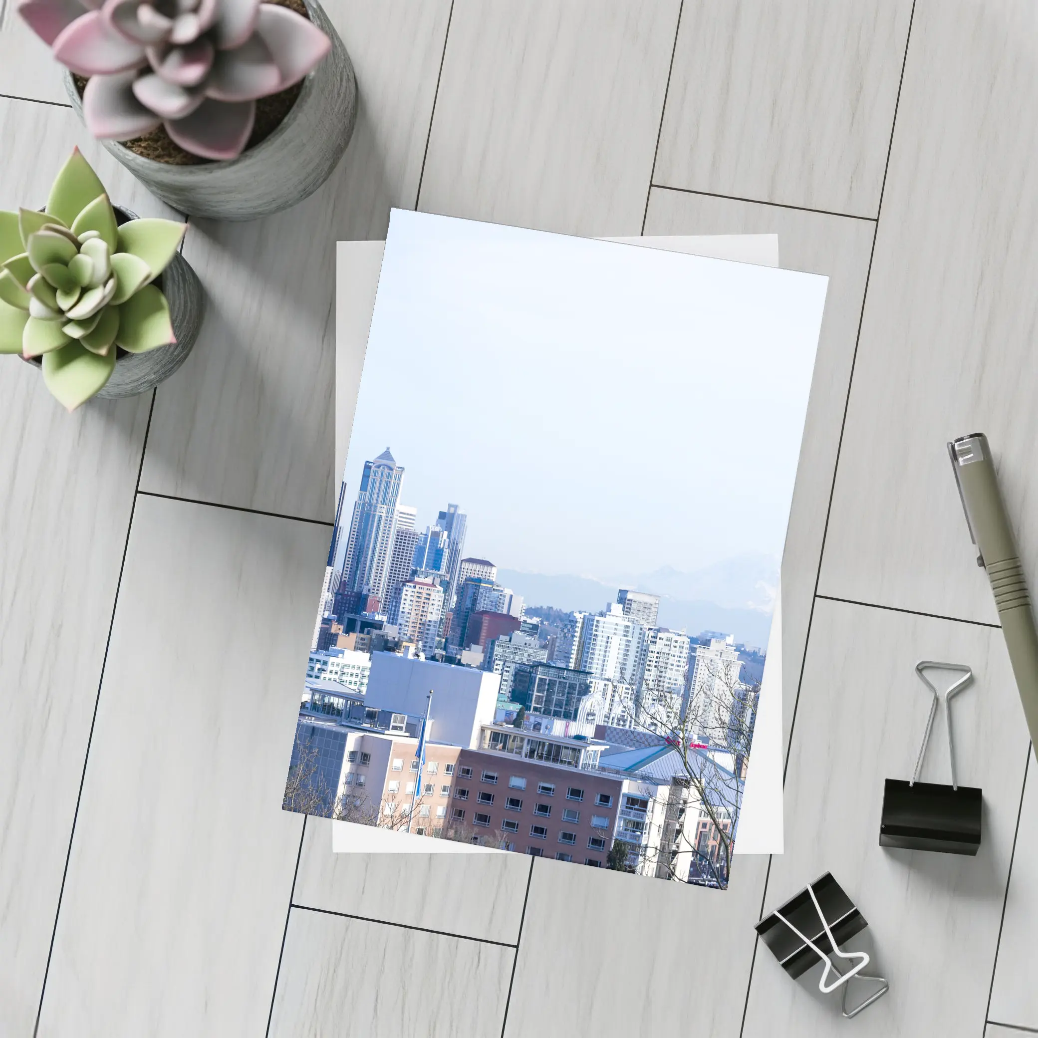 Seattle Skyline Space Needle Mount Rainier – Postcards