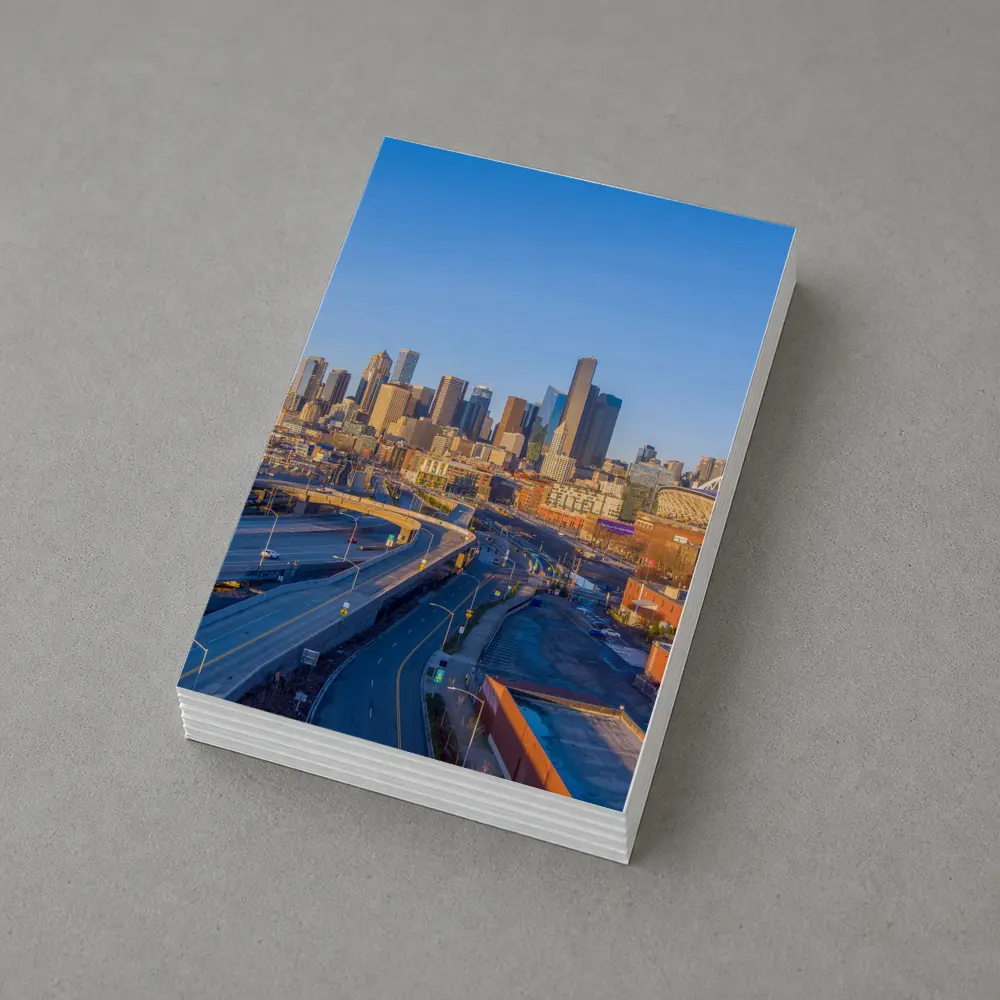 Seattle Skyline Aerial View Blue Sky – Postcards
