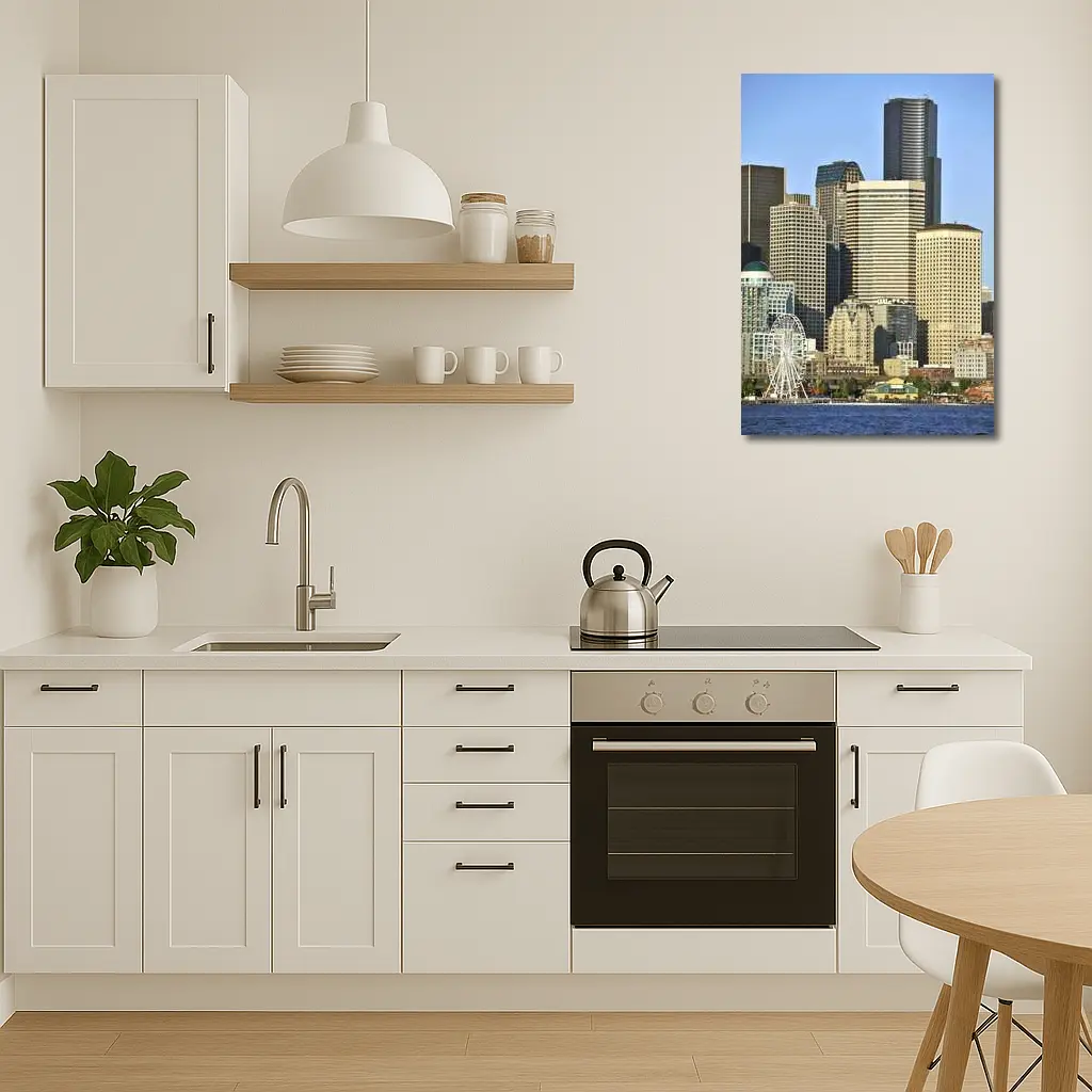 Seattle Waterfront Skyline Ferris Wheel City – Wall Art