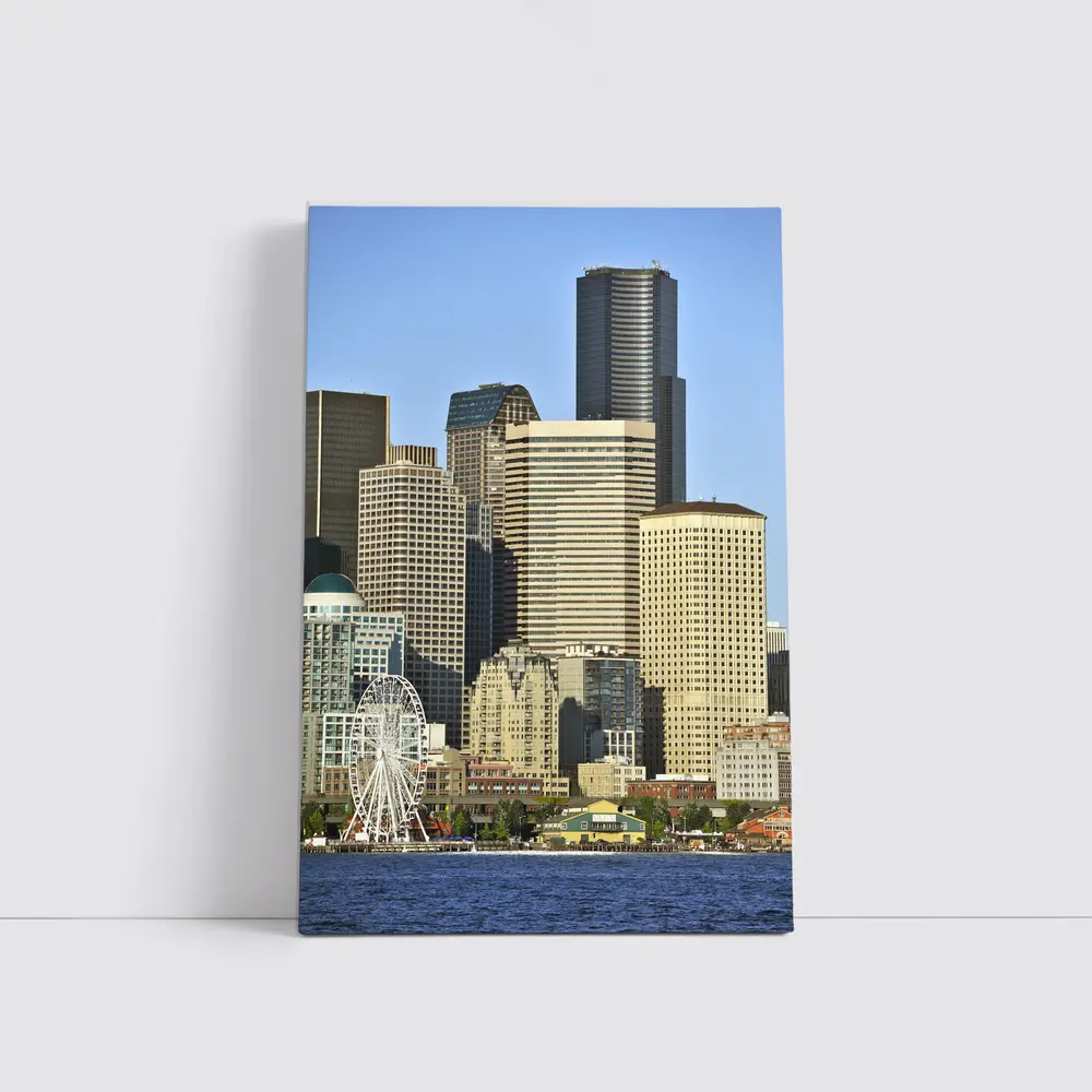 Seattle Waterfront Skyline Ferris Wheel City – Wall Art
