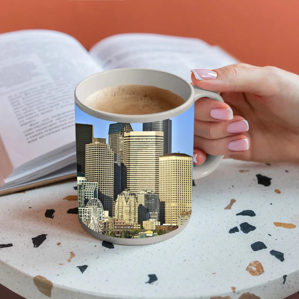 Seattle Waterfront Skyline Ferris Wheel City – Mugs