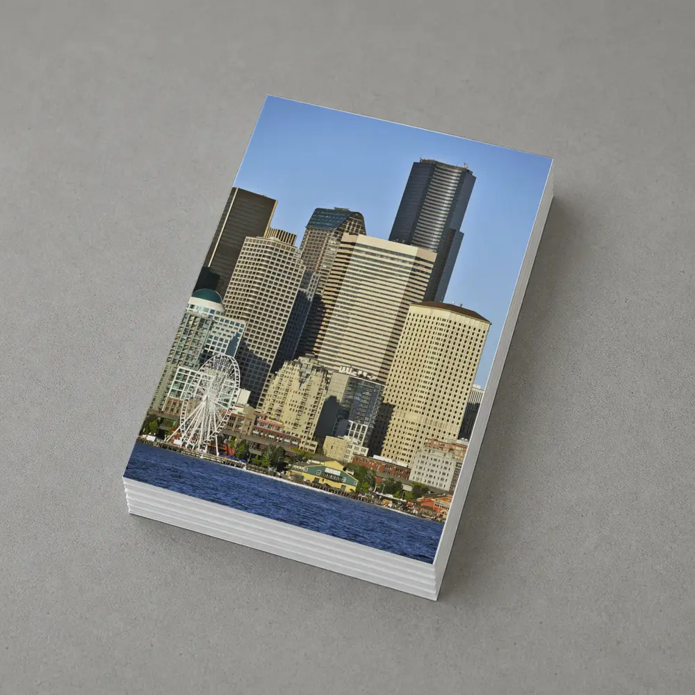 Seattle Waterfront Skyline Ferris Wheel City – Postcards