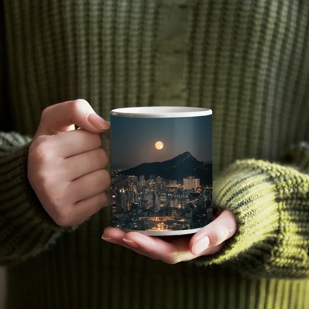 Seoul Rooftop Dinner Full Moon Night – Mugs