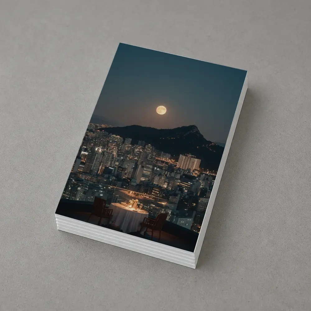Seoul Rooftop Dinner Full Moon Night – Postcards
