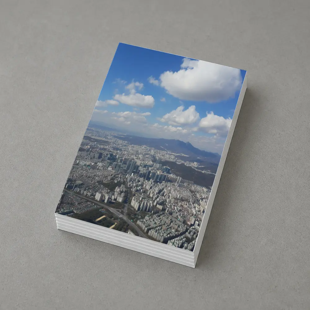 Seoul City Aerial View Blue Sky – Postcards