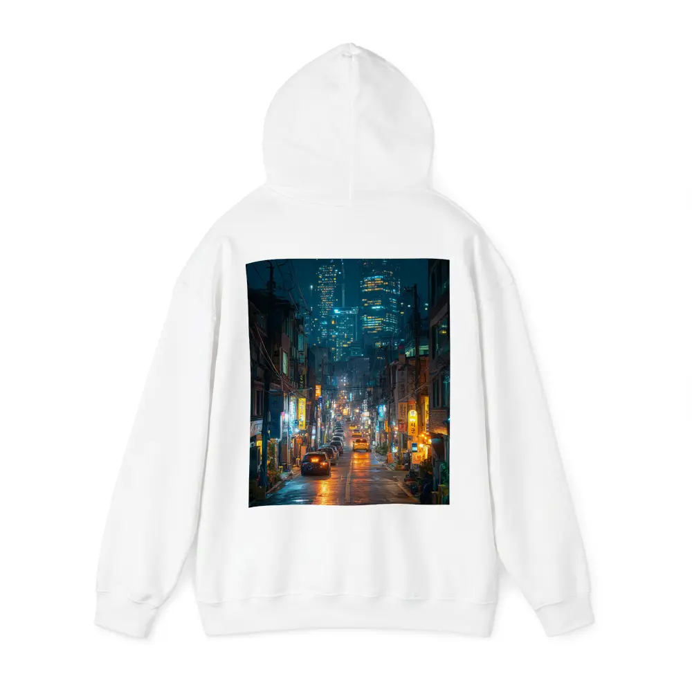 Seoul South Korea Rainy Night City Street – Hoodies