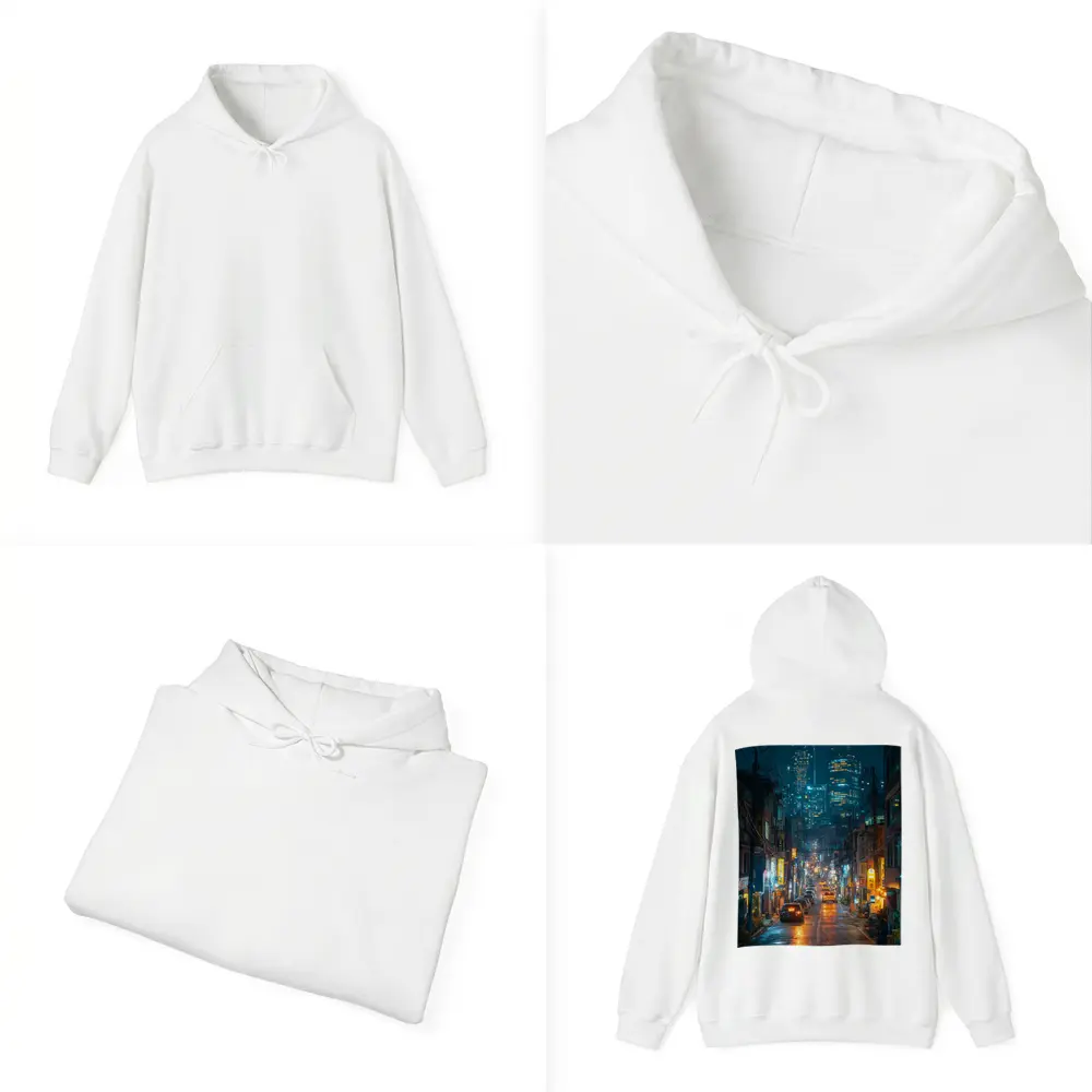 Seoul South Korea Rainy Night City Street – Hoodies