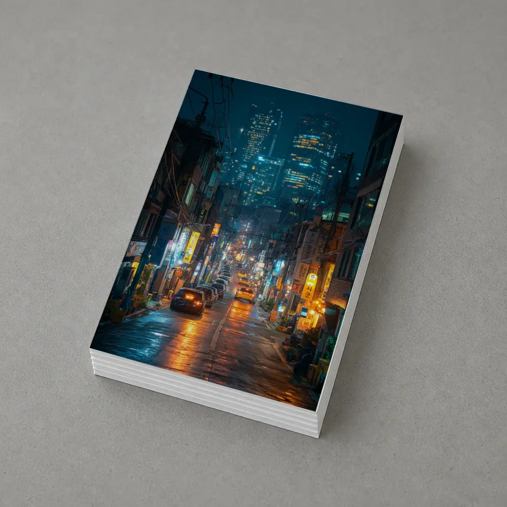 Seoul South Korea Rainy Night City Street – Postcards