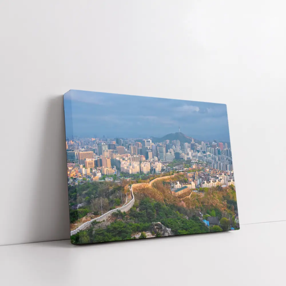 Seoul Skyline With Ancient City Wall – Wall Art