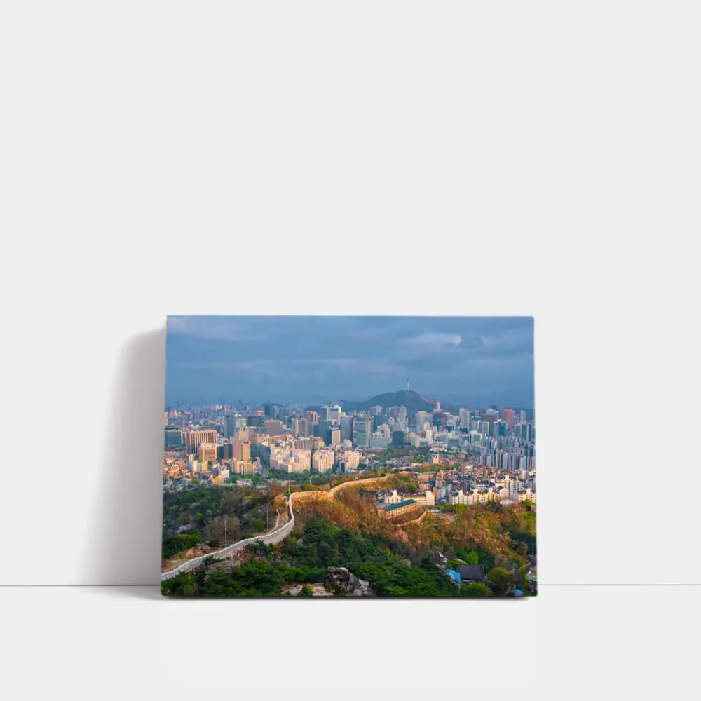 Seoul Skyline With Ancient City Wall – Wall Art