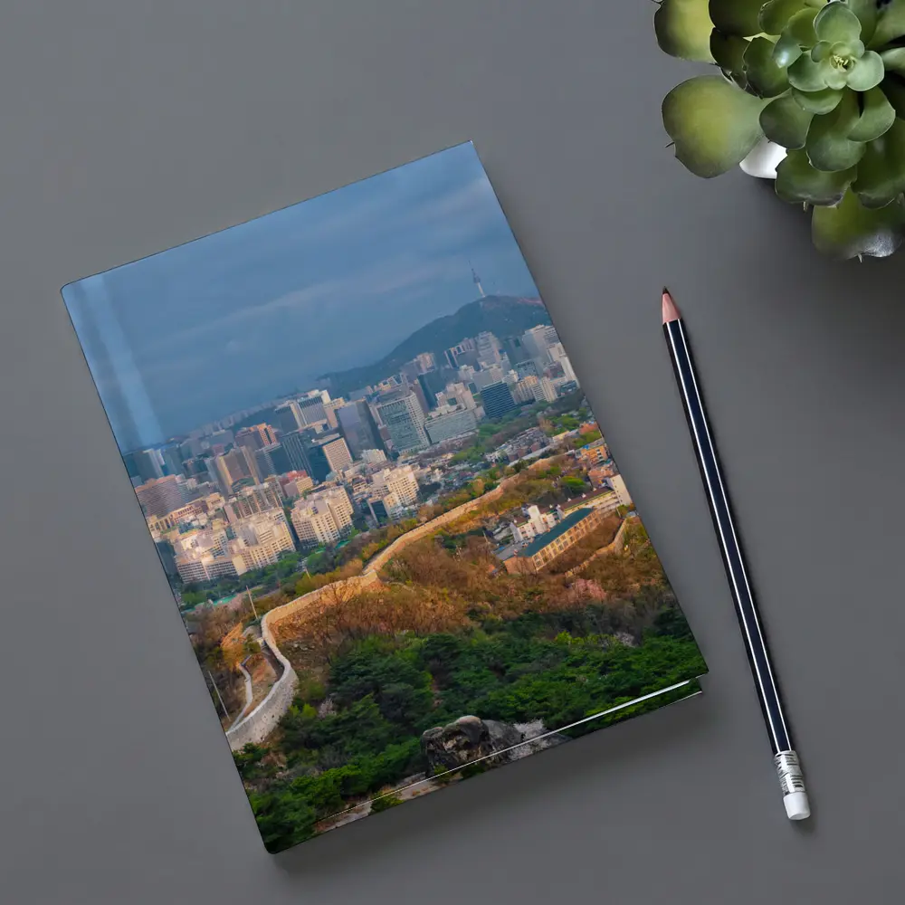 Seoul Skyline With Ancient City Wall – Notebooks