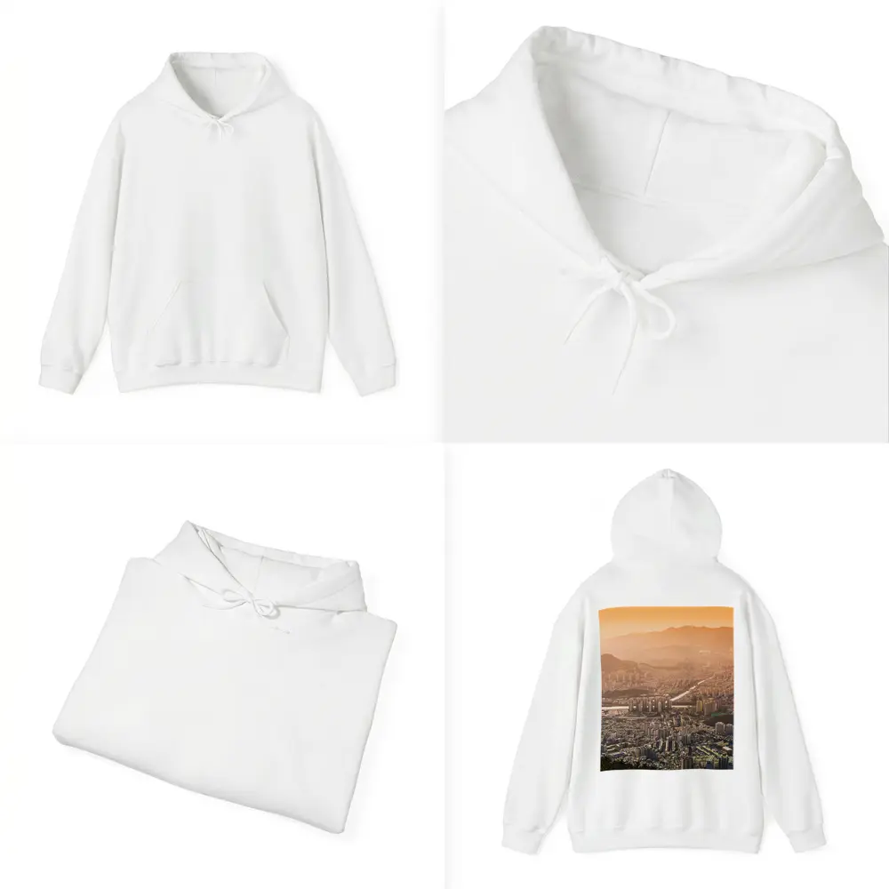 Seoul South Korea City Aerial Sunset View – Hoodies