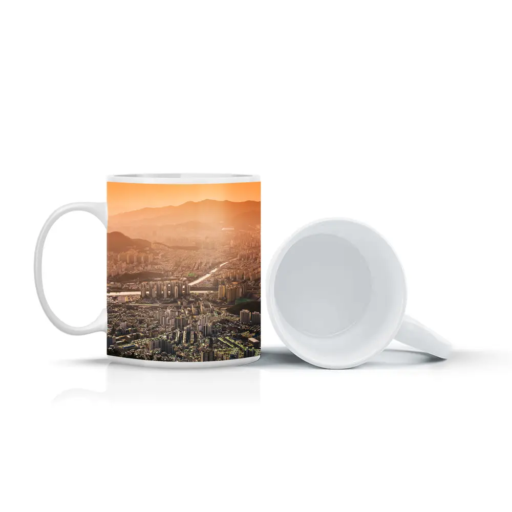Seoul South Korea City Aerial Sunset View – Mugs